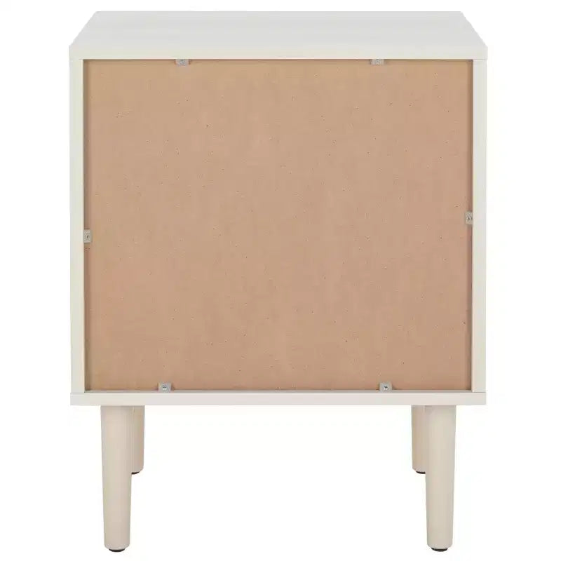 2-Drawer Nightstand with Rattan Mesh