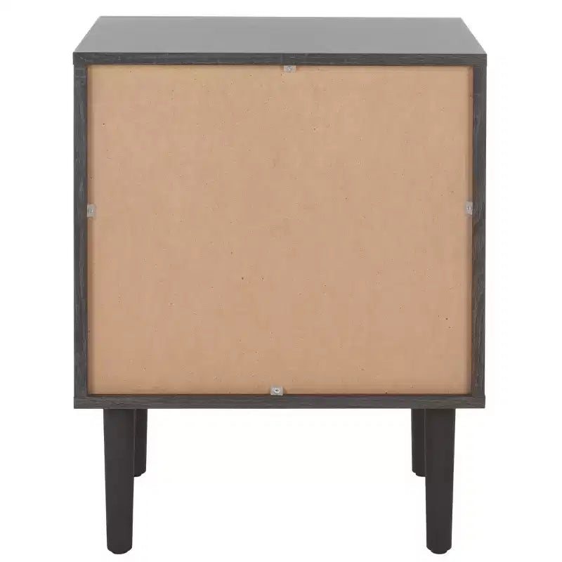 2-Drawer Nightstand with Rattan Mesh