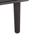 Comodino a 2 cassetti con rete in rattan