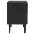 Comodino a 2 cassetti con rete in rattan