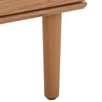 Comodino a 2 cassetti con rete in rattan