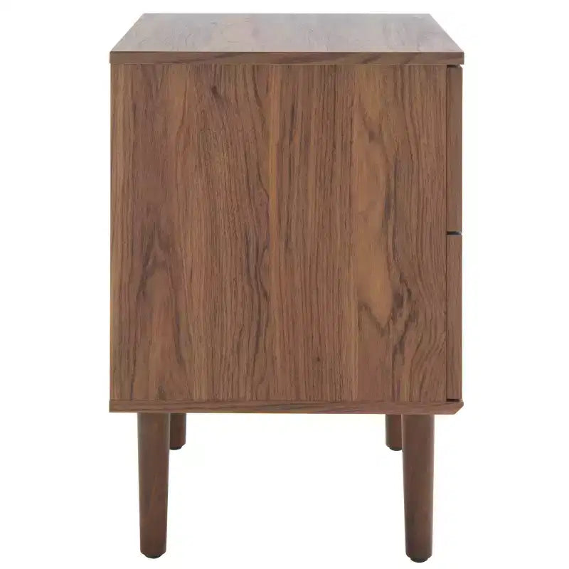 2-Drawer Nightstand with Rattan Mesh