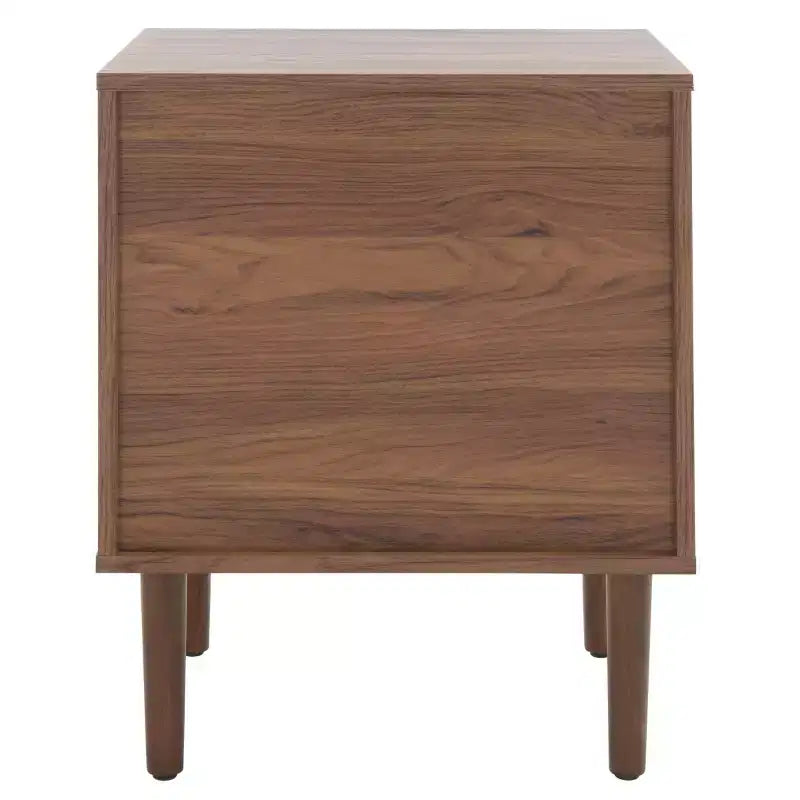 2-Drawer Nightstand with Rattan Mesh