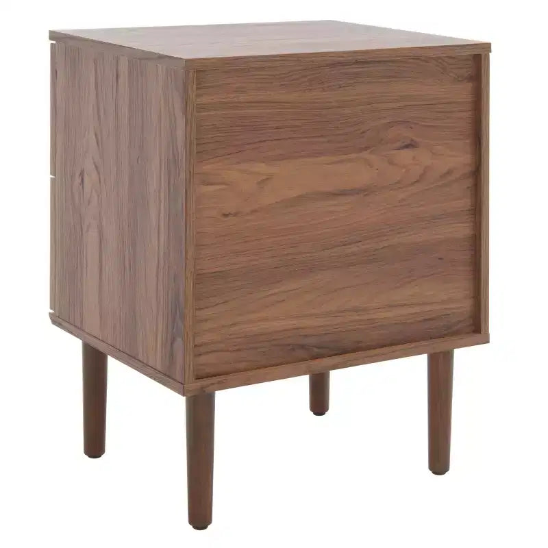 2-Drawer Nightstand with Rattan Mesh