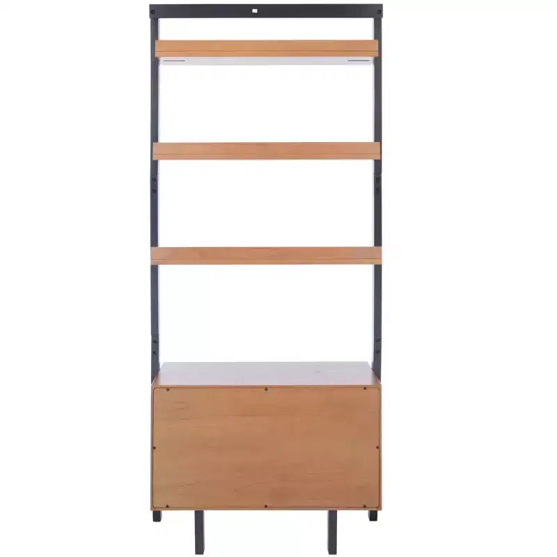3-Shelf 1-Door Etagere Bookcase