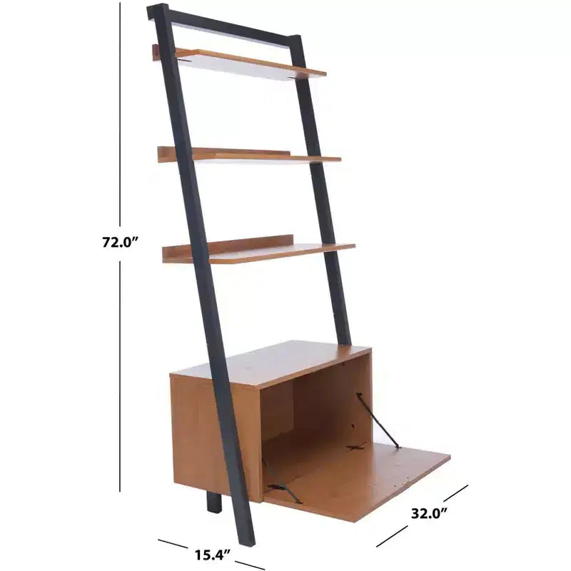 3-Shelf 1-Door Etagere Bookcase