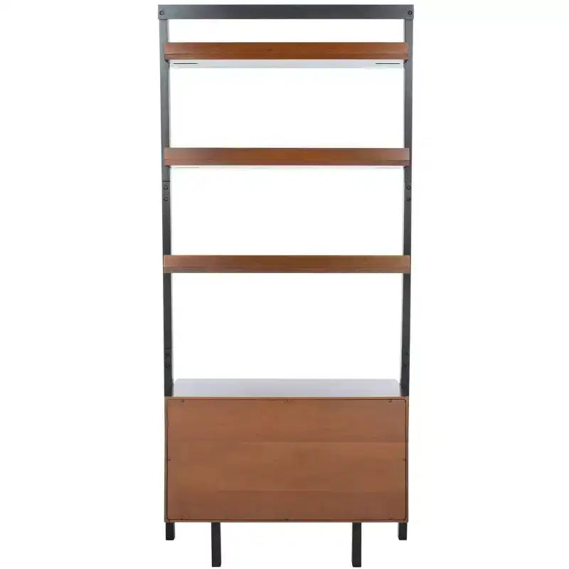3-Shelf 1-Door Etagere Bookcase