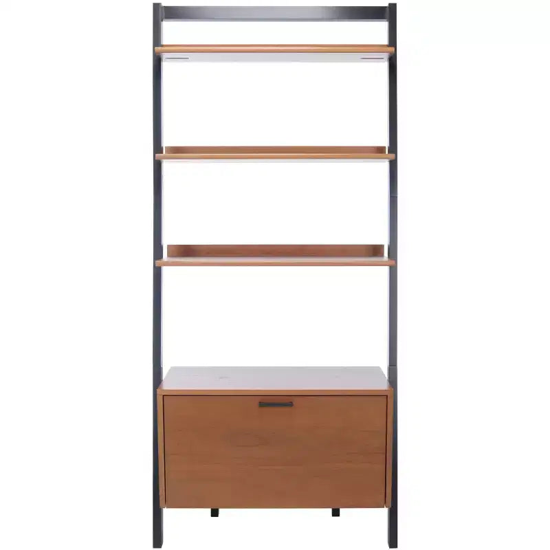 3-Shelf 1-Door Etagere Bookcase