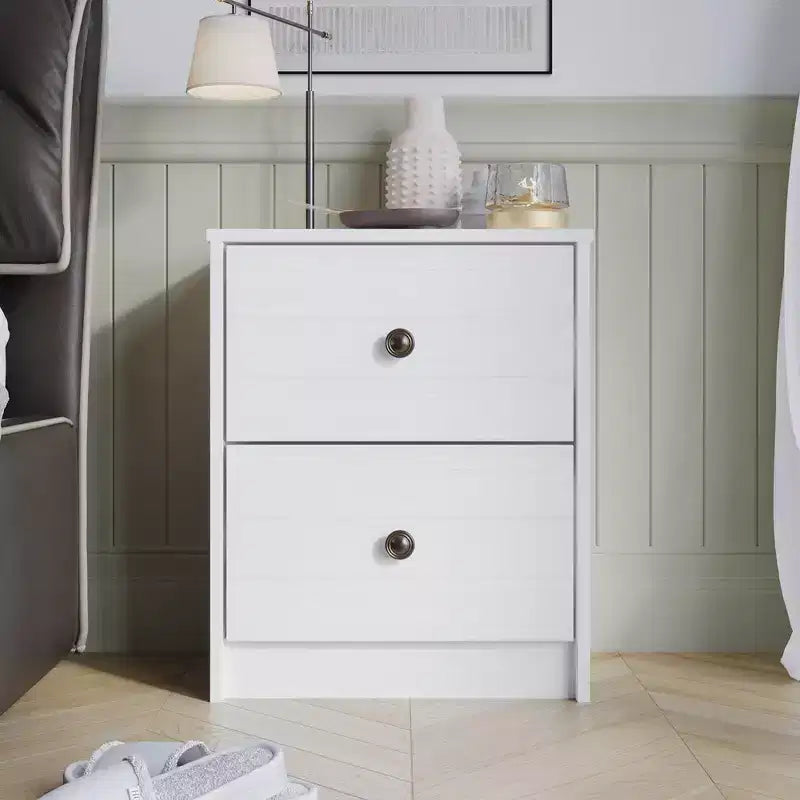 2 Drawer Nightstand with Storage