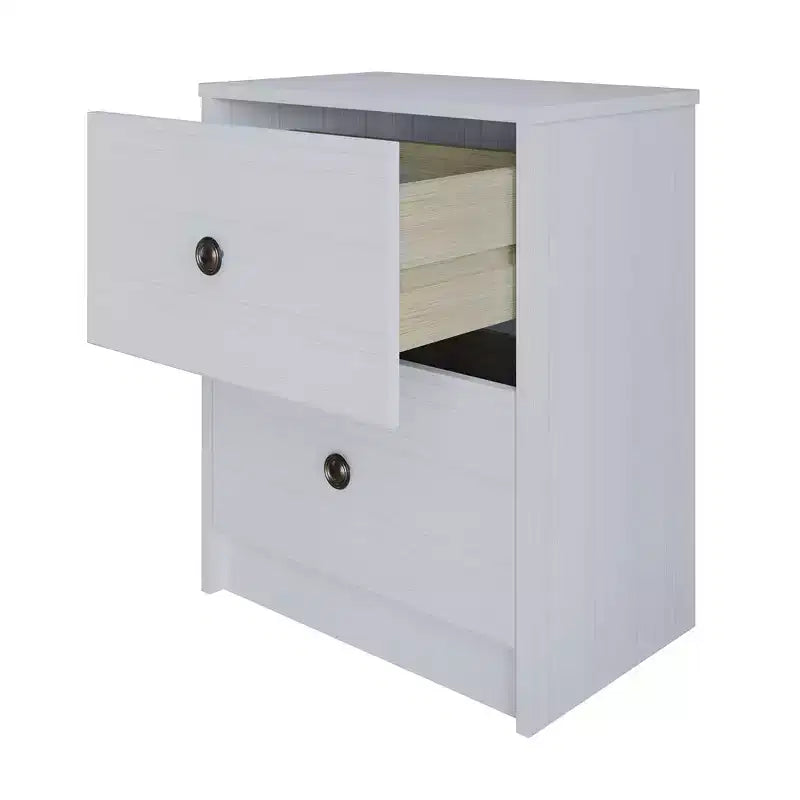 2 Drawer Nightstand with Storage