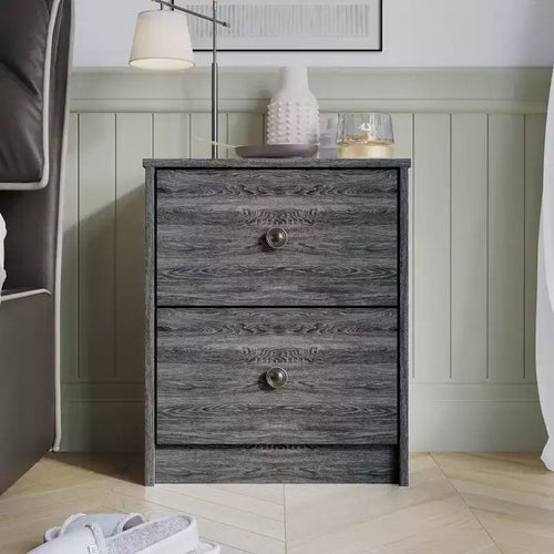 2 Drawer Nightstand with Storage