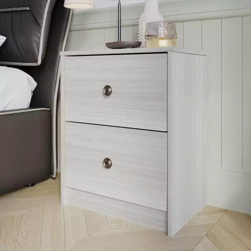 2 Drawer Nightstand with Storage