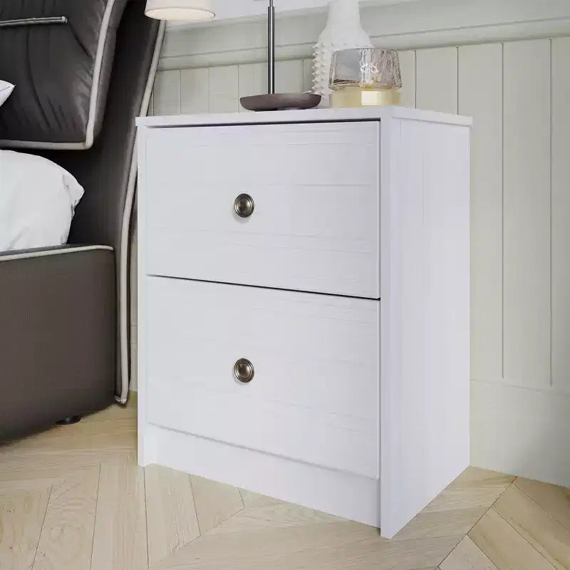 2 Drawer Nightstand with Storage
