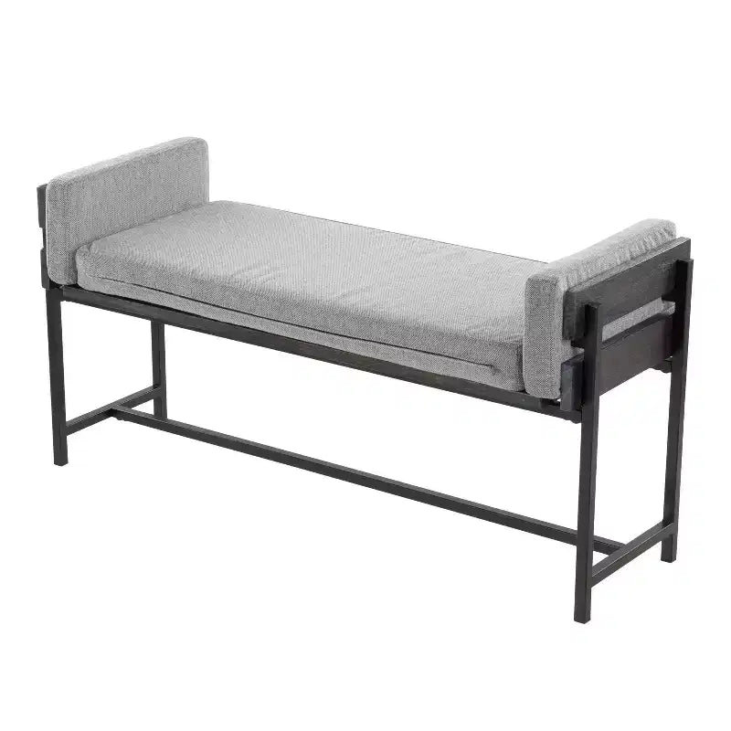45" Upholstered Bench with Metal Frame