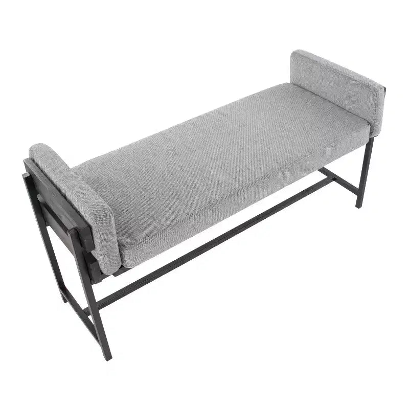 45" Upholstered Bench with Metal Frame