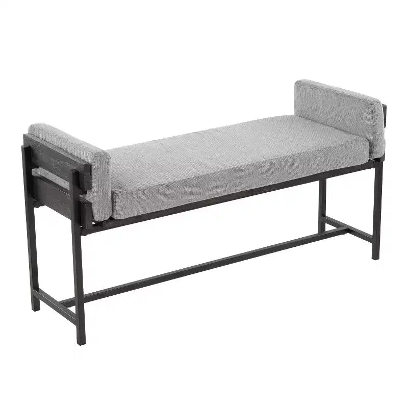 45" Upholstered Bench with Metal Frame
