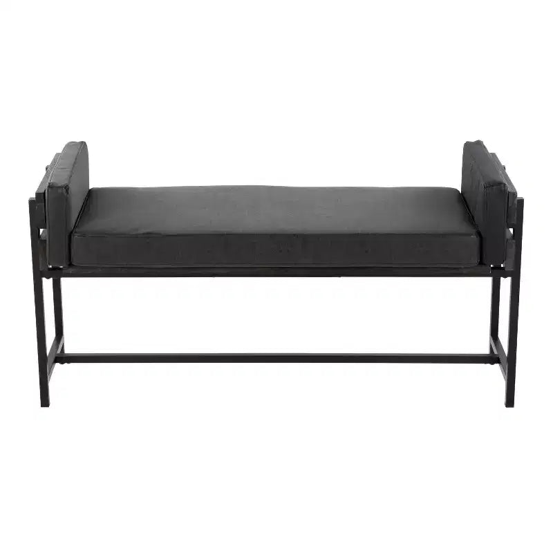 45" Upholstered Bench with Metal Frame