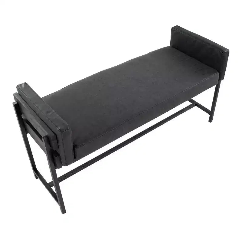 45" Upholstered Bench with Metal Frame