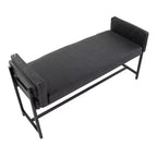 Panca imbottita da 45" con struttura in metallo