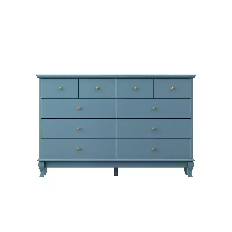 10-Drawer Cabinet Dresser Chest with Metal Handles