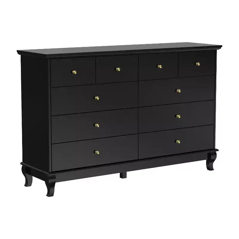 10-Drawer Cabinet Dresser Chest with Metal Handles