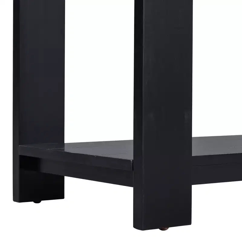 59.8" W Console Table with Bottom Shelf and 4 Legs