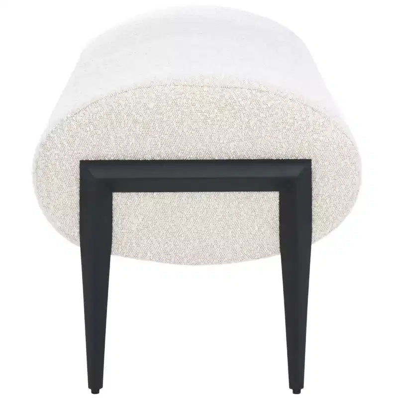57-Inch Upholstered Bench with Metal Legs
