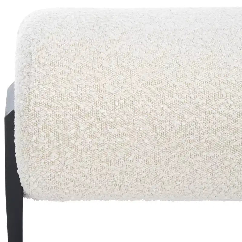 57-Inch Upholstered Bench with Metal Legs
