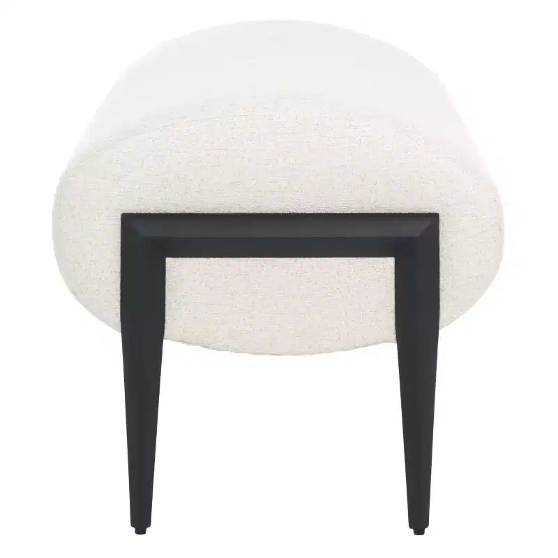 57-Inch Upholstered Bench with Metal Legs