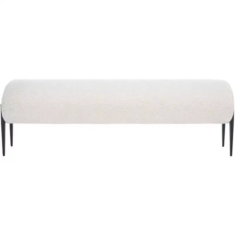 57-Inch Upholstered Bench with Metal Legs