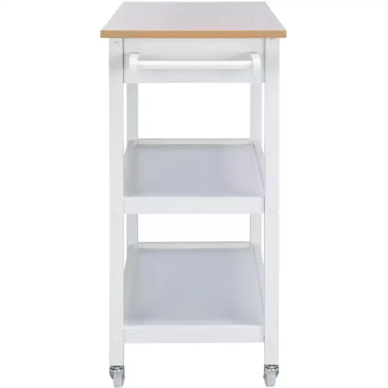2 Drawer 3 Shelf Kitchen Cart with Locking Wheels