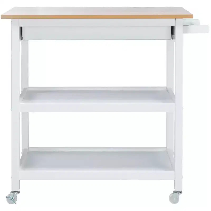 2 Drawer 3 Shelf Kitchen Cart with Locking Wheels
