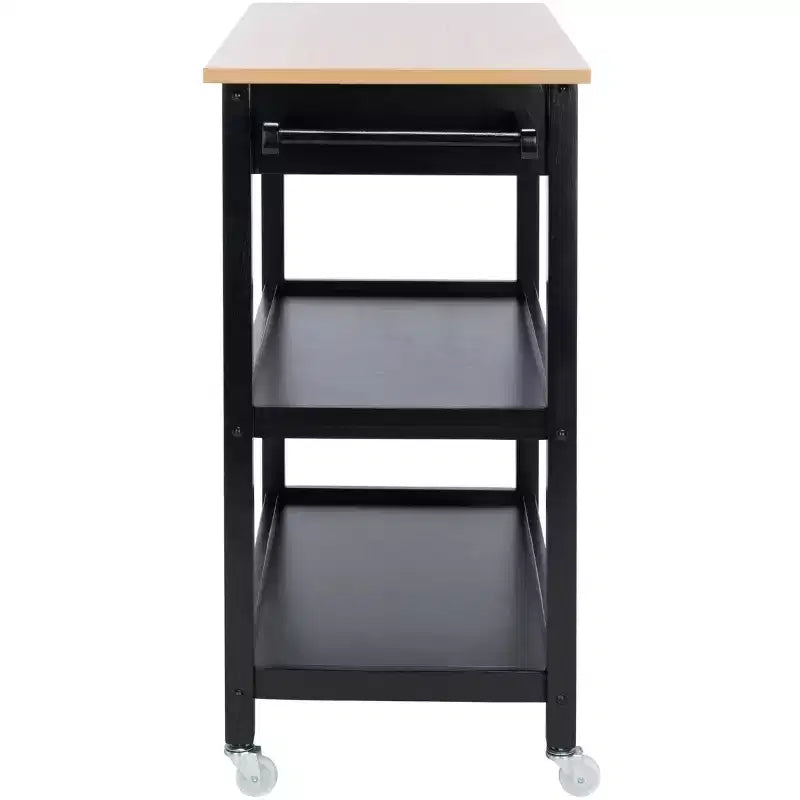2 Drawer 3 Shelf Kitchen Cart with Locking Wheels