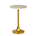 JONATHAN Y Nysha 25 Modern Bohemian Metal/Resin Inlay Top End Table