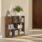 Cube Bookcase, Freestanding Storage Unit with 8 Open Compartments